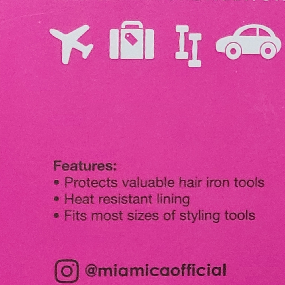 Hot Hair Iron travel case black with Daisies- Miamica - Picture 2 of 6